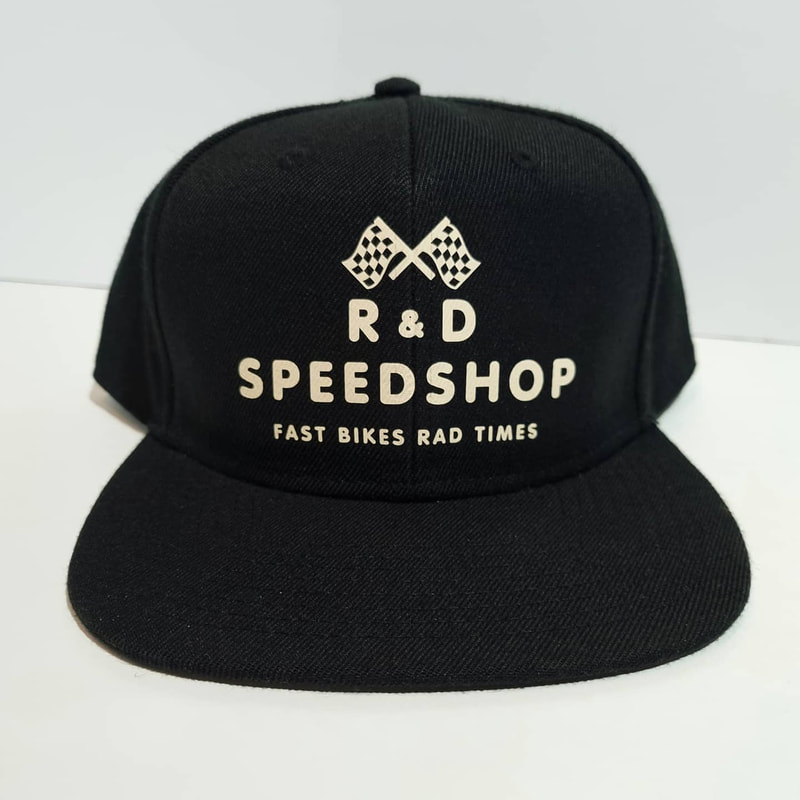 CAP-CAPS-HATS-HEADWEAR-SNAPBACK-SPEED-INK SPLASH SCREEN PRINT- R&D SPEED SHOP- CAP PRINTER- MADDINGTON